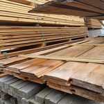 Ca. 22x Douglas Wisselsponning/Halfhoutsrabat, 18x190mm, lengte 8/400c